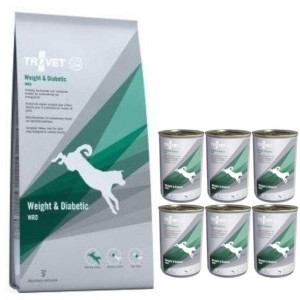 TROVET WRD Weight & Diabetic (dla psa) 12,5kg + WRD Weight & Diabetic 6x400