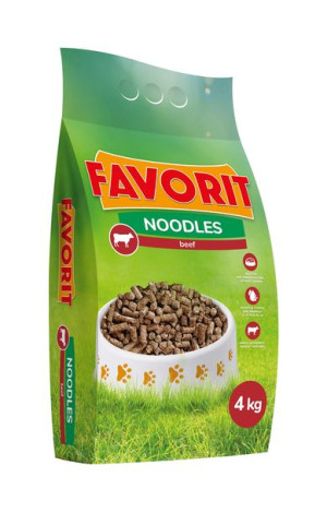 Favorit Makaroniki dla psa z wołowiną 4kg
