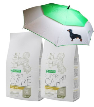 NATURES PROTECTION Superior Care Small Mini White Dogs Adult 2x10kg + Paras