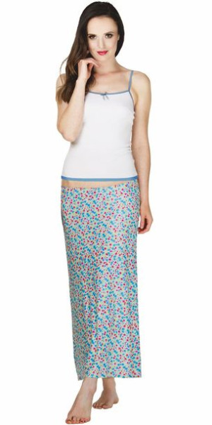 Kolorowa długa spódnica damska Daisy wzór w kwiaty 40/42 wzór w kwiaty