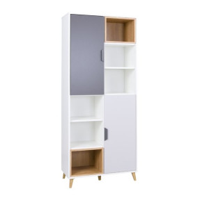  Regał Szafka JAŚ Dwudrzwiowa z Półkami 80 cm