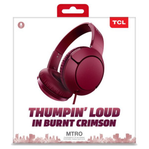 Słuchawki TCL MTRO200 Burgundowe
