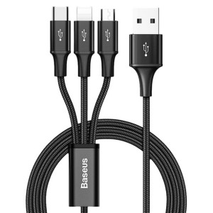 Kabel 3w1 BASEUS Czarny