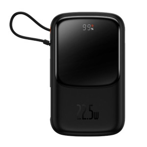 Power bank 10000 mAH z kablem USB-C BASEUS Czarny