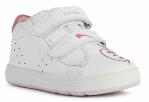 Dziewczęce sneakersy GEOX B044CC biały trzewiki skórzane rzepy