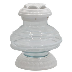 Znicz Ceramiczny UFO Biały Połysk LC12