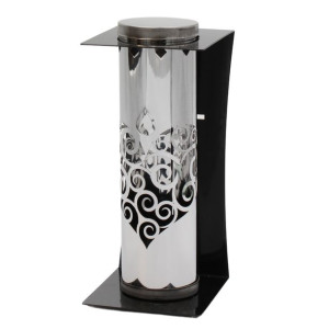 Znicz Metalowy Nierdzewny Serce LM17