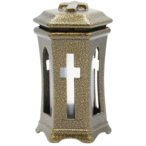 Znicz Ceramiczny Kapliczka Złota LC13