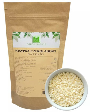 Posypka czekoladowa błyszcząca biała czekolada 250 g Płatki czekoladowe Sca