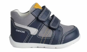 Sneakersy GEOX B251PA chłopięce granatowy z szarym respira rzepy