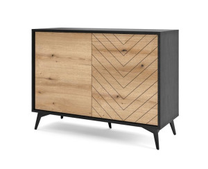 Komoda 2d Diamond K104 Czarny / Dąb Evoke