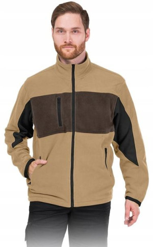 Bluza Robocza Polar Formen Zapinana Ciepła Beżowa