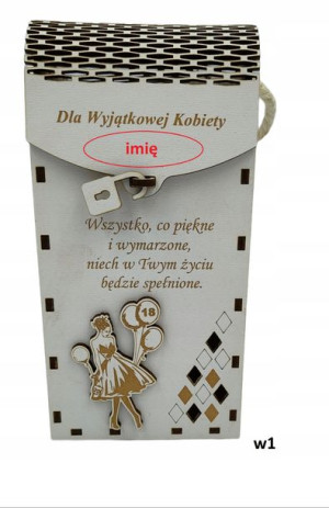 pudełko na pieniądze, prezent 18 urodziny