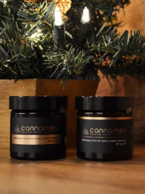 Zestaw konopny naturalny do twarzy - maska i krem z CBD Cannamea