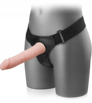 Dildo Z Ruchomym Rdzeniem Strap-on Penis Na Pasach