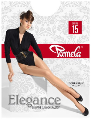 Półmatowe rajstopy ELEGANCE 15 Den 10-10 czarny 2