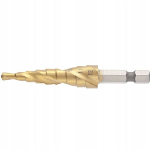 Wiertło Stopniowe Spiralne 4-12mm Stożkowe Hss