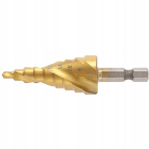 Wiertło Stopniowe Spiralne 4-20mm Stożkowe Hss