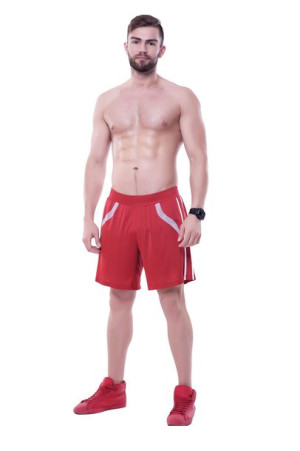 Krótkie sportowe spodenki męskie Jumper 48/S Czerwony - Biały
