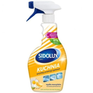 SIDOLUX Kuchnia, płyn do czyszczenia  kuchni, mydło marsylskie, spray 500ml