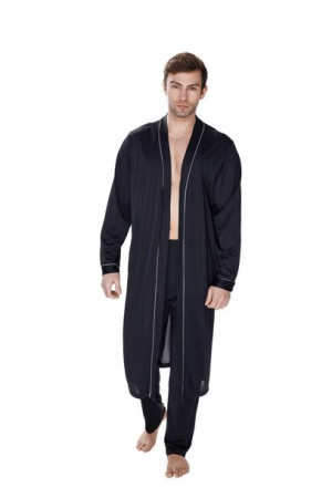 Elegancki szlafrok męski Aleksander czarny 56/XXL