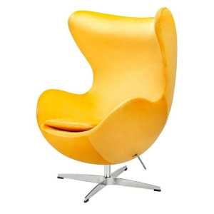 Fotel EGG CLASSIC VELVET żółty