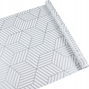 Tapeta SREBRNA samoprzylepna geometryczna T5353-1