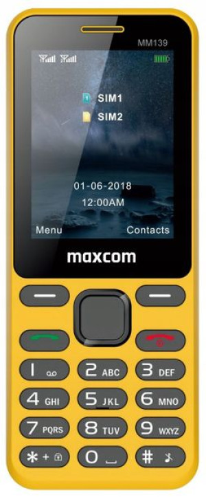 Telefon komórkowy MAXCOM CLASSIC MM139 Żółty