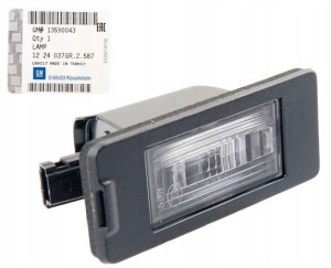 Lampka Tablicy Rejestracyjnej Opel Zafira Astra J