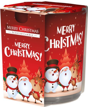 Bispol świeczka zapachowa MERRY CHRISTMAS w szkle