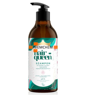 HAIR QUEEN Szampon do Włosów Niskoporowatych 400ml
