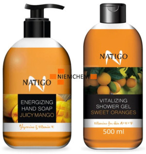 NATIGO Mydło i Żel pod Prysznic Soczyste Mango i Słodkich Pomarańczy Zestaw