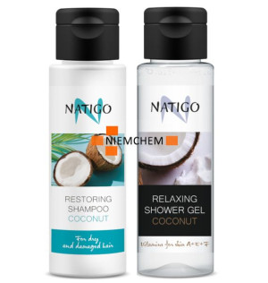 NATIGO Szampon i Żel pod Prysznic Kokos Zestaw 2x 100ml
