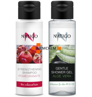 NATIGO Szampon i Żel pod Prysznic Granat i Aloes Zestaw 2x 100ml