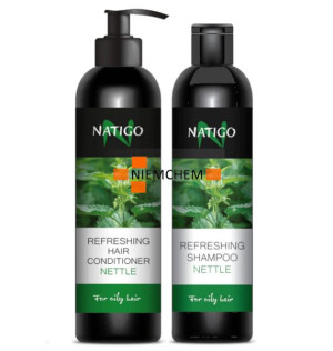 NATIGO Wzmacniająca Odżywka i Szampon do Włosów Pokrzywa Zestaw 2 x 300ml
