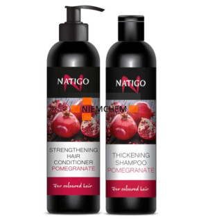 NATIGO Wzmacniająca Odżywka i Szampon do Włosów Granat Zestaw 2 x 300ml