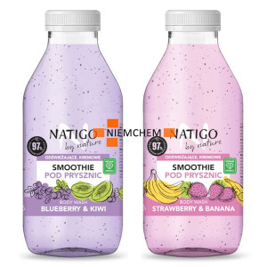 NATIGO by nature Smoothie Żel pod Prysznic Zestaw  Borówka Truskawka 2x 400