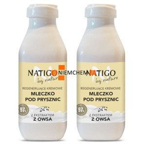 NATIGO by nature Mleczko Regenerujące pod Prysznic Owies 2 x 400ml