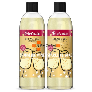 MELADO Żel Peeling pod Prysznic Wino Musujące Zestaw 2x 500ml