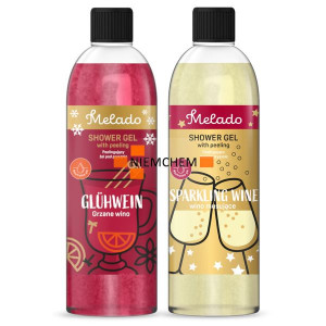 MELADO Żel Peeling pod Prysznic Wino Zestaw 2x 500ml