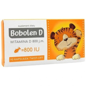 Bobolen D, witamina D 800 j.m., kapsułki twist-off, 90 szt.