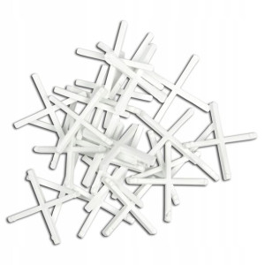 Krzyżyki dystansowe do płytek glazury 2mm, 200szt