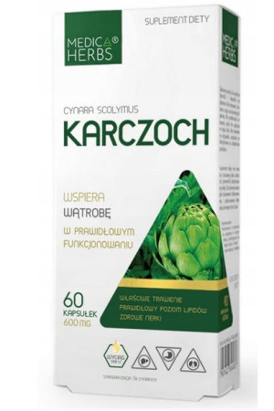 Medica Herbs karczoch 600 mg 60k wątroba trawienie