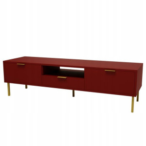 Szafka szafa stolik RTV GOLD 154 cm bordo złoty