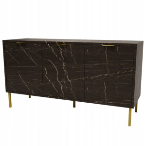 Komoda GOLD salon szafa sypialnia marmur czarny