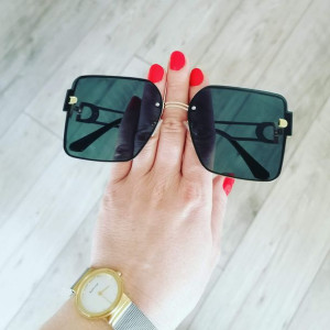 Okulary Przeciwsłoneczne Muchy Oversize Kolor Czarny