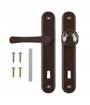 Gałko Klamka Drzwiowa Do Drzwi 90 Klucz Brąz Pl
