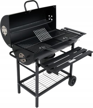 Grill Gril Węglowy Pokrywa Popielnik Ogrodowy Duży