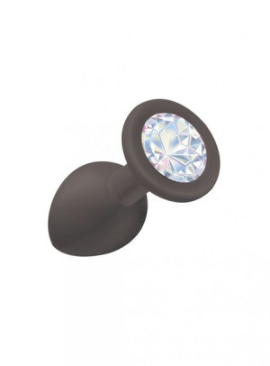 Plug-Anal Emotions Cutie Small BLACK moonstone crystal