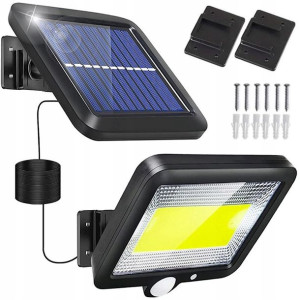 Lampa Solarna Z Czujnikiem Lampka Ogród 100 Led